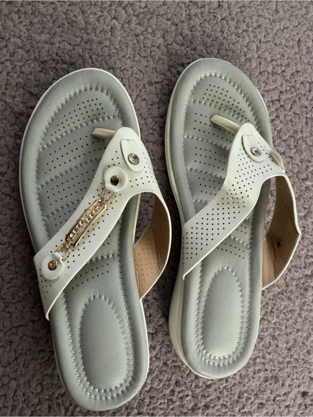 White Sandal, with cushion never worn